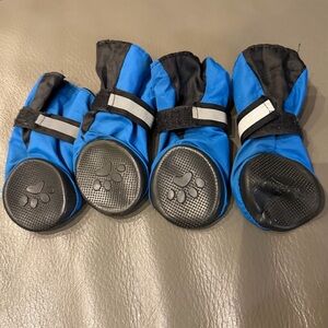 Top Paw Bright Blue and Black Dog Boots - small